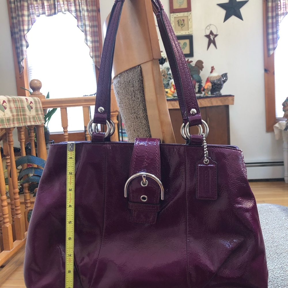 Coach Soho Purple Leather Shoulder Bag with original Hangtag - Picture 16 of 16
